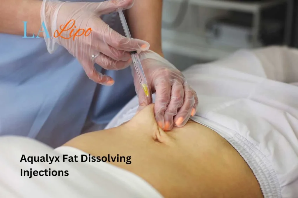 woman having fat dissolving injections Batley in the stomach