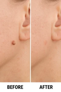 Skin tags removal Batley before and after