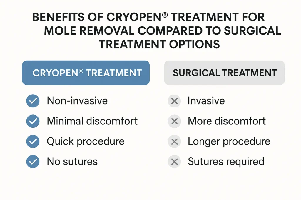Benefits of facial mole removal Batley - call our team today to book a consultation