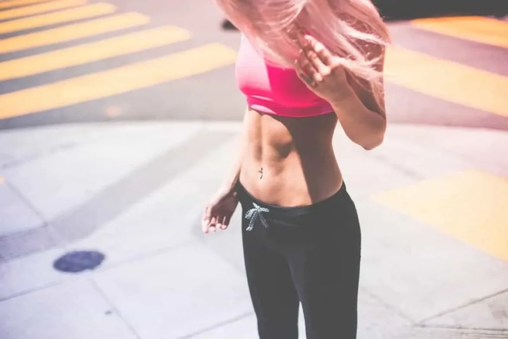 Woman with toned stomach after LA-EMS Body Sculpting Treatment Batley